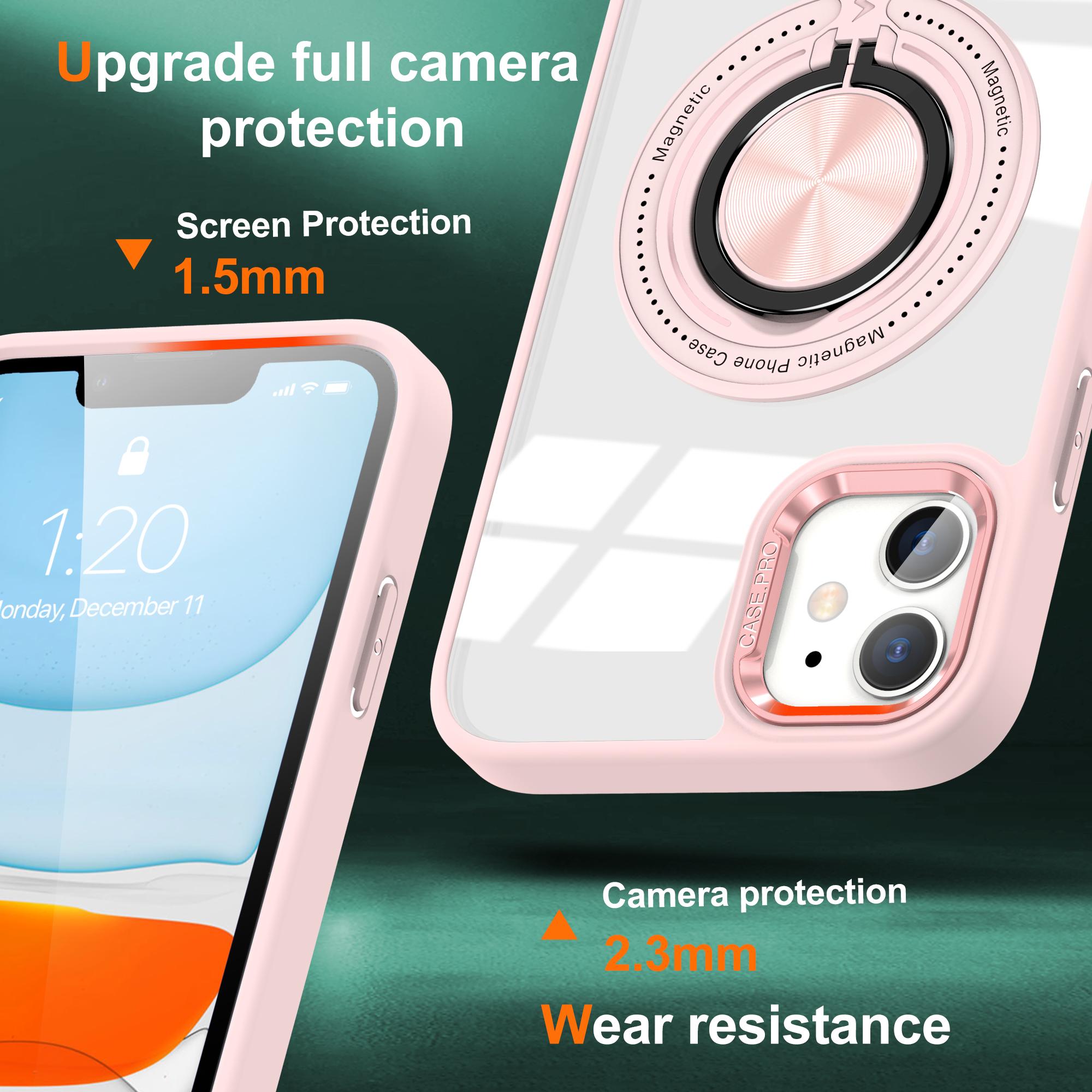 For iPhone 12/12 Pro Magnetic Phone Case Kickstand TPU Frame Clear PC Back Cover Dark Purple
For iPhone 12/12 Pro Magnetic Phone Case Kickstand TPU Frame Clear PC Back Cover Dark Purple