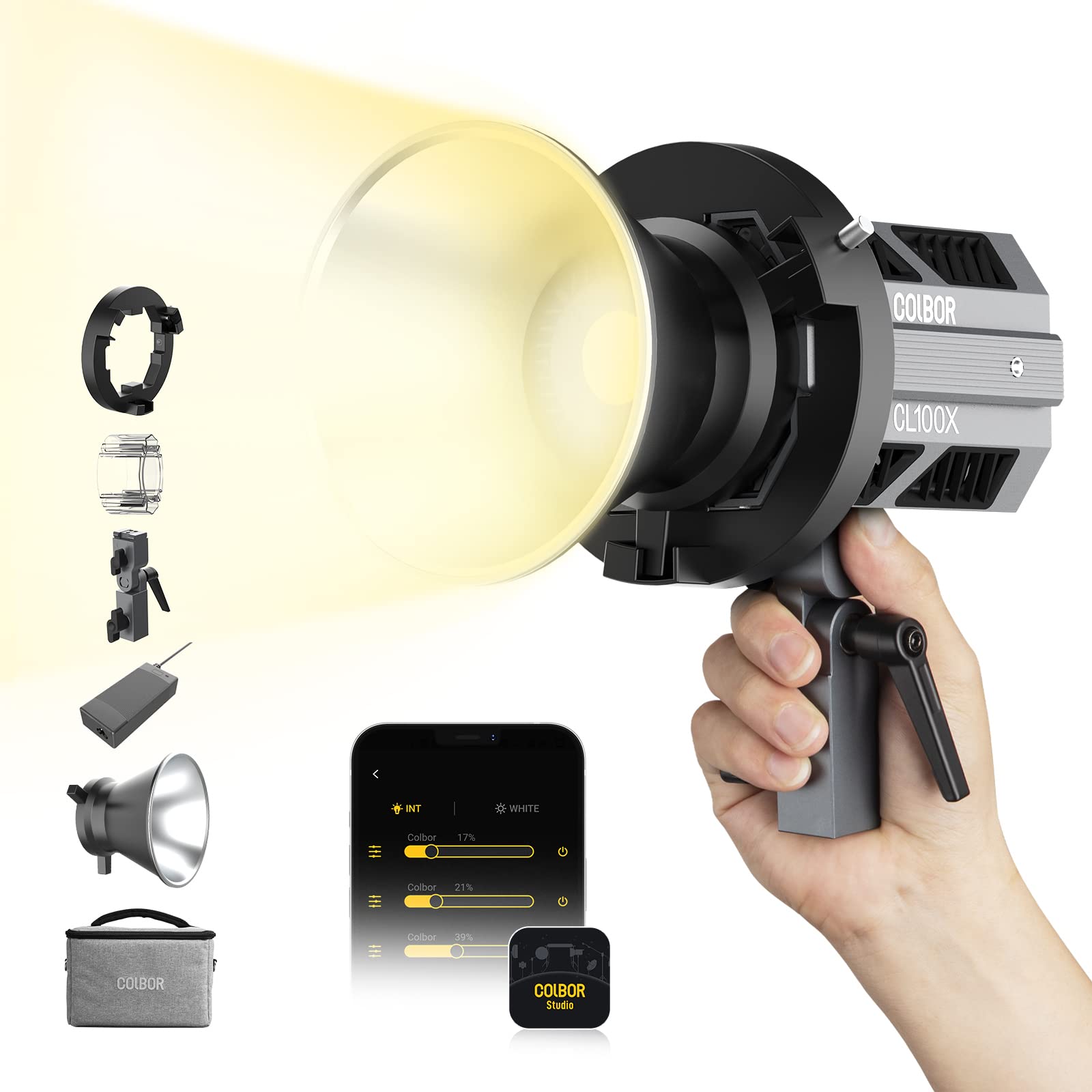 Video COLBOR CL100X Ultra Light Light Working Output 110W Color Temperature Made of Aluminum 10 Types of Lighting Effects APP Control Bowens Mount
Video COLBOR CL100X Ultra Light Light Working Output 110W Color Temperature Made of Aluminum 10 Types of Lighting Effects APP Control Bowens Mount