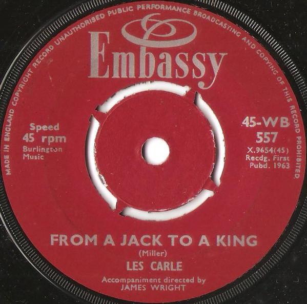 7inch Record LES CARLE / MARILYN LEE - From A Jack To A King / Our Day Wil 45WB557 Embassy 1963 UK Pop Used
7inch Record LES CARLE / MARILYN LEE - From A Jack To A King / Our Day Wil 45WB557 Embassy 1963 UK Pop Used