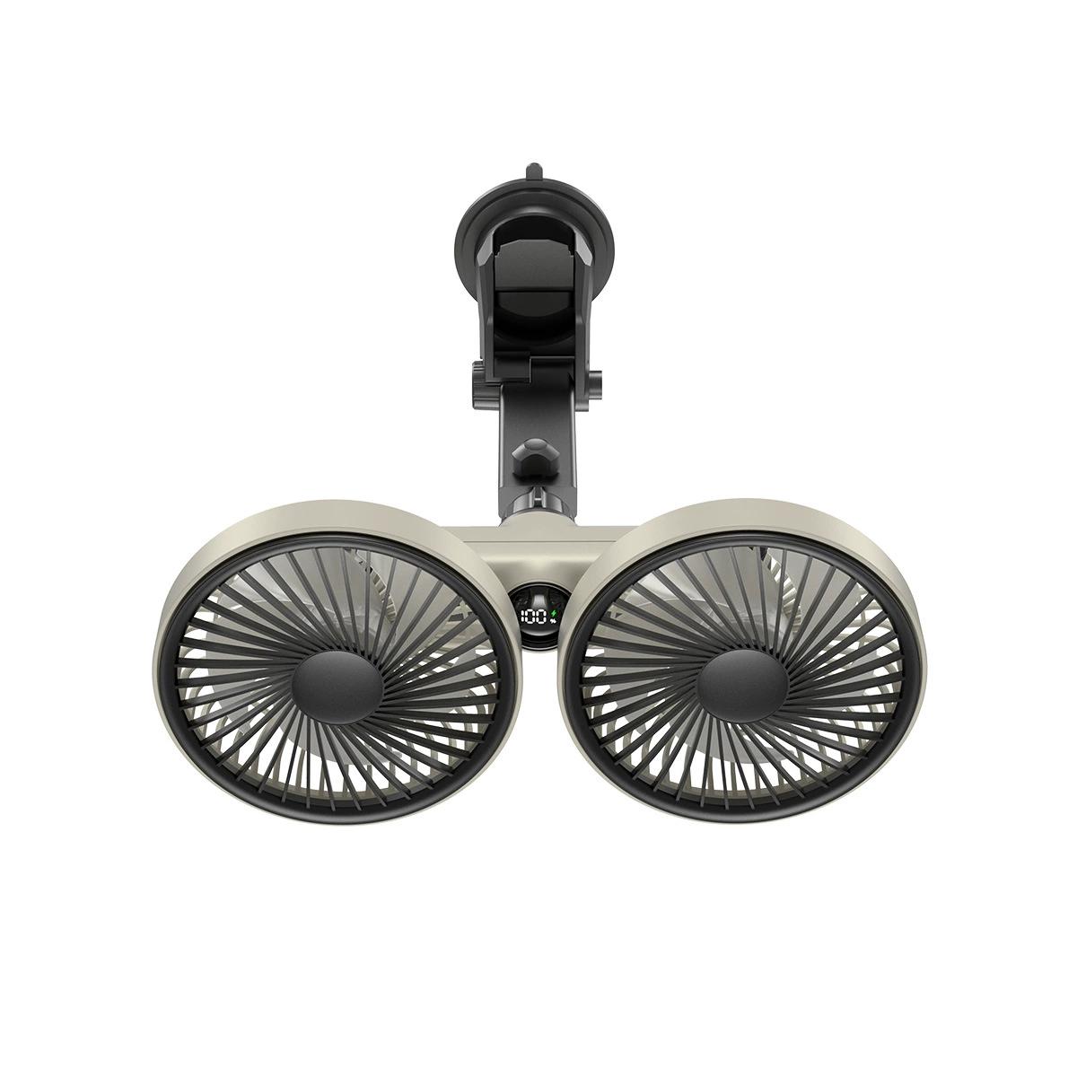 Ventilador de coche de doble cabezal ajustable con carga USB para asiento trasero de vehículo
Ventilador de coche de doble cabezal ajustable con carga USB para asiento trasero de vehículo