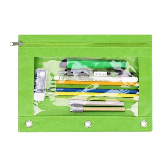 Большая вместимость пенала с 3 кольцами, прозрачным окошком, застежкой-молнией, сумка для хранения ручек зелёный
Большая вместимость пенала с 3 кольцами, прозрачным окошком, застежкой-молнией, сумка для хранения ручек зелёный