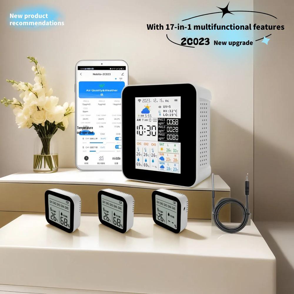 Tuya WiFi Монитор качества воздуха и умная метеостанция, Беспроводной термометр и гигрометр для помещения/улицы Temperature Probe, 2m
Tuya WiFi Монитор качества воздуха и умная метеостанция, Беспроводной термометр и гигрометр для помещения/улицы Temperature Probe, 2m