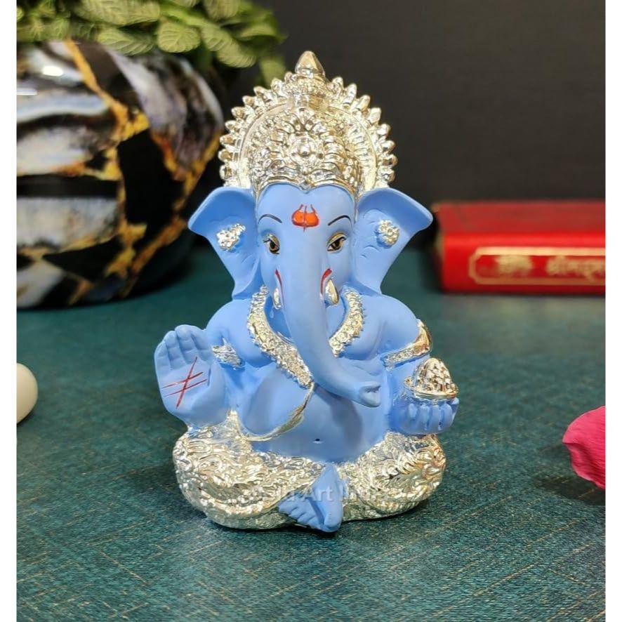 Silver Plated Idol for Ganesh Idol for Car Dashboard God Ganesha Idol for Home Decor Ganpati for Gift 3.5 inches (Silver) (Silver Sky Blue), Idol
Silver Plated Idol for Ganesh Idol for Car Dashboard God Ganesha Idol for Home Decor Ganpati for Gift 3.5 inches (Silver) (Silver Sky Blue), Idol
