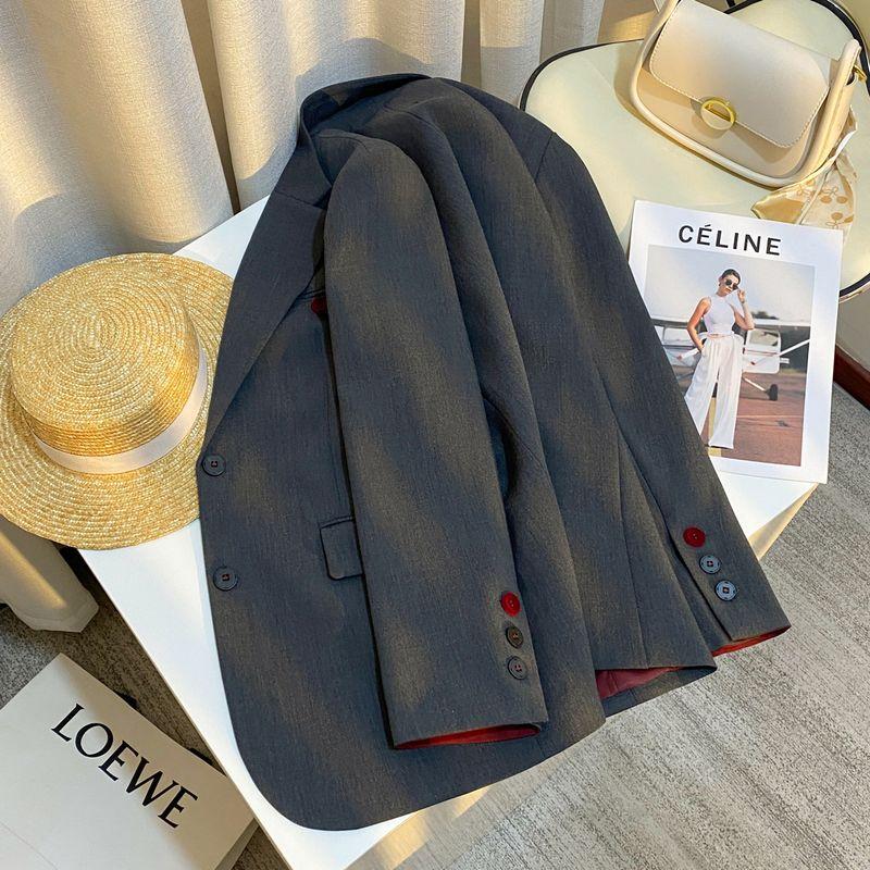 Gray Retro Blazers Women 2025 Spring New High Sense Fashion Commuter Versatile Elegant Casual Suit
Gray Retro Blazers Women 2025 Spring New High Sense Fashion Commuter Versatile Elegant Casual Suit