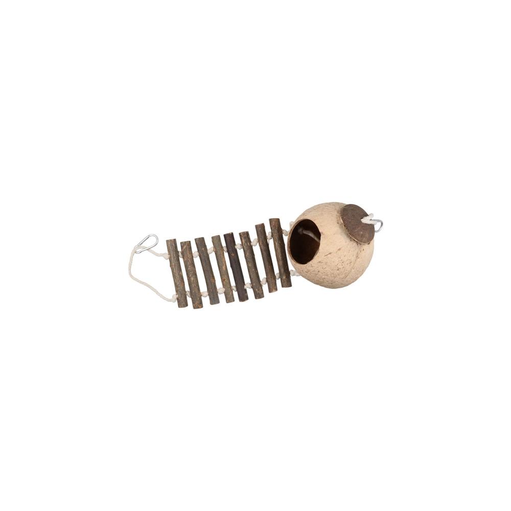 Creative Coconut Shell With ladder Parrot Parakeet Toy Bird Accessories Lizard House Parrot Nest
Creative Coconut Shell With ladder Parrot Parakeet Toy Bird Accessories Lizard House Parrot Nest