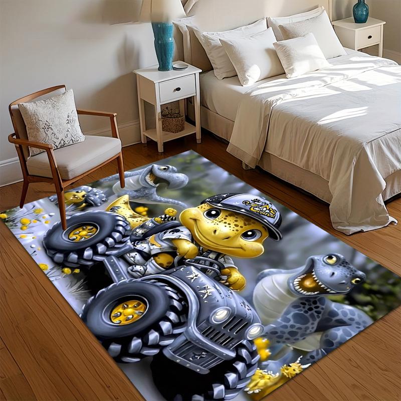 Fun Dinosaur Monster Truck Area Rug Non Slip Soft Floor Carpet for Kids Room Bedroom Playroom Vibrant Cartoon Decor 40X60cm
Fun Dinosaur Monster Truck Area Rug Non Slip Soft Floor Carpet for Kids Room Bedroom Playroom Vibrant Cartoon Decor 40X60cm
