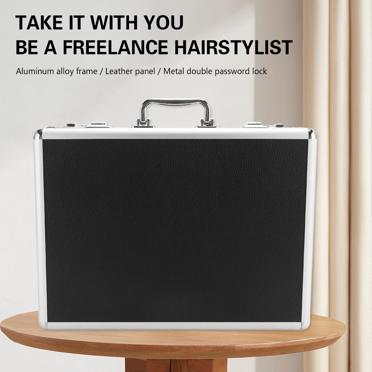 Парикмахерский чемоданчик Stylist Lock Attache для переноски, переносной, безопасный, дорожный ящик, профессиональный органайзер для волос, ящик для хранения, дисплей, инструменты
Парикмахерский чемоданчик Stylist Lock Attache для переноски, переносной, безопасный, дорожный ящик, профессиональный органайзер для волос, ящик для хранения, дисплей, инструменты