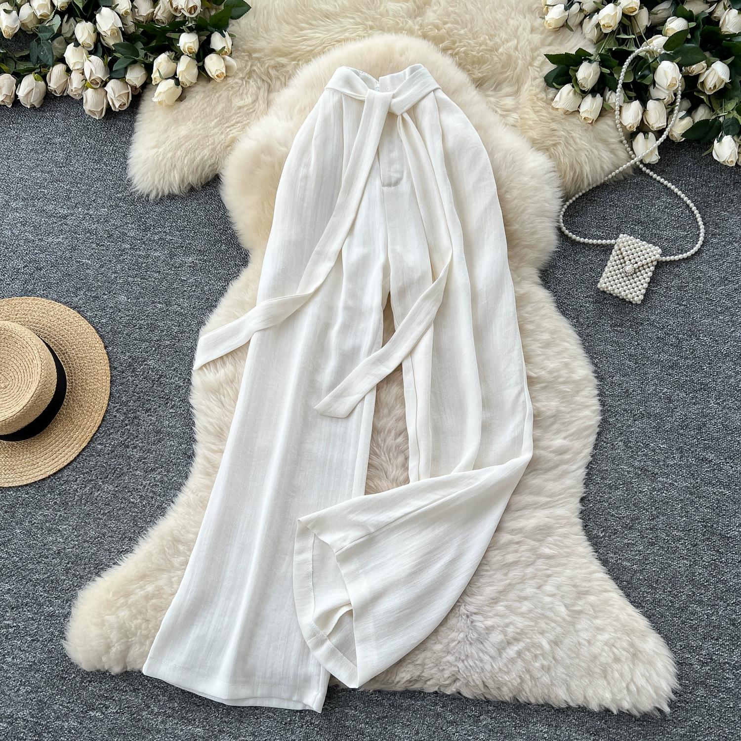 Summer Women Chic Cotton Linen Lace-up High Waist Wide Leg Pocket Pant Trouser For Girls S білий
Summer Women Chic Cotton Linen Lace-up High Waist Wide Leg Pocket Pant Trouser For Girls S білий