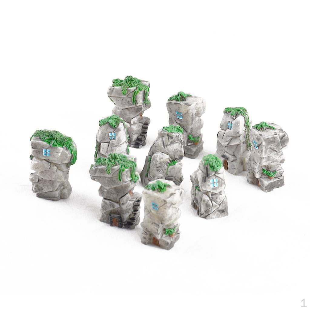 10 Pieces Resin For Fairy Garden Miniature Model Railroad сірий колір
10 Pieces Resin For Fairy Garden Miniature Model Railroad сірий колір
