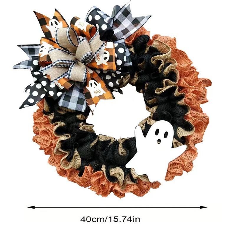 1pcs/sey Halloween Simulated Flower Ribbon Wreath for Front Door Window Decor Polyester Ghost Wreath Harvest Festival Display
1pcs/sey Halloween Simulated Flower Ribbon Wreath for Front Door Window Decor Polyester Ghost Wreath Harvest Festival Display