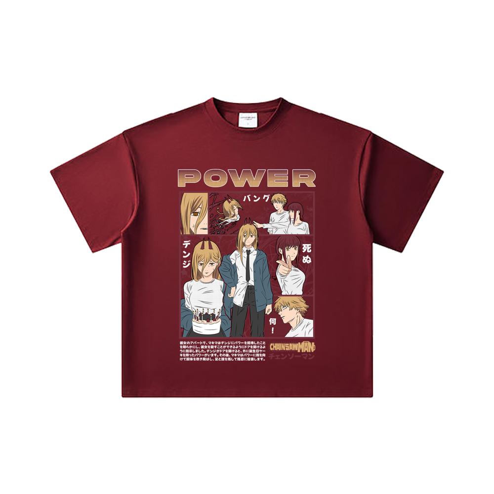 260 GSM Double Yarn 32 Count 100% Cotton Chainsaw Man V1 Power Print Unisex Heavy Cotton T Shirt 2XL вина червоного кольору
260 GSM Double Yarn 32 Count 100% Cotton Chainsaw Man V1 Power Print Unisex Heavy Cotton T Shirt 2XL вина червоного кольору
