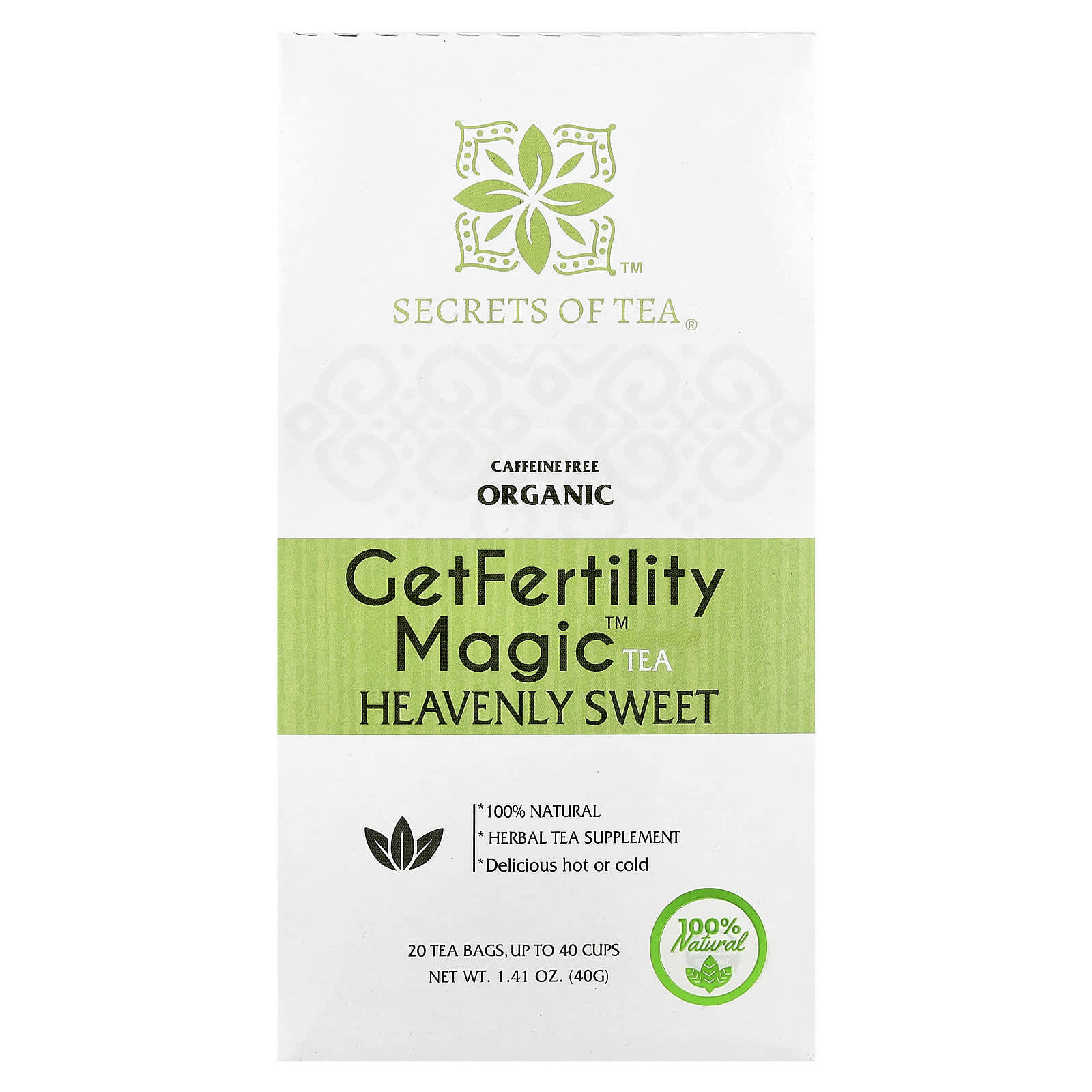 Органический чай Setfertility Magic™ Чай, Небесно-сладкий, Без кофеина, 20 чайных пакетиков, 40 г (1,41 унции)
Органический чай Setfertility Magic™ Чай, Небесно-сладкий, Без кофеина, 20 чайных пакетиков, 40 г (1,41 унции)