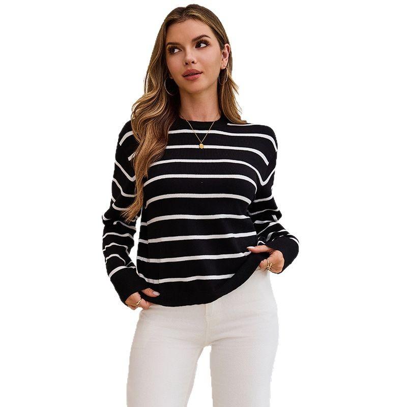 Вязаный свитер с круглым вырезом в стиле ретро и кэжуал, полосатый пуловер с цветовыми блоками, свитер с длинными рукавами, женский весенне-осенний L
Вязаный свитер с круглым вырезом в стиле ретро и кэжуал, полосатый пуловер с цветовыми блоками, свитер с длинными рукавами, женский весенне-осенний L