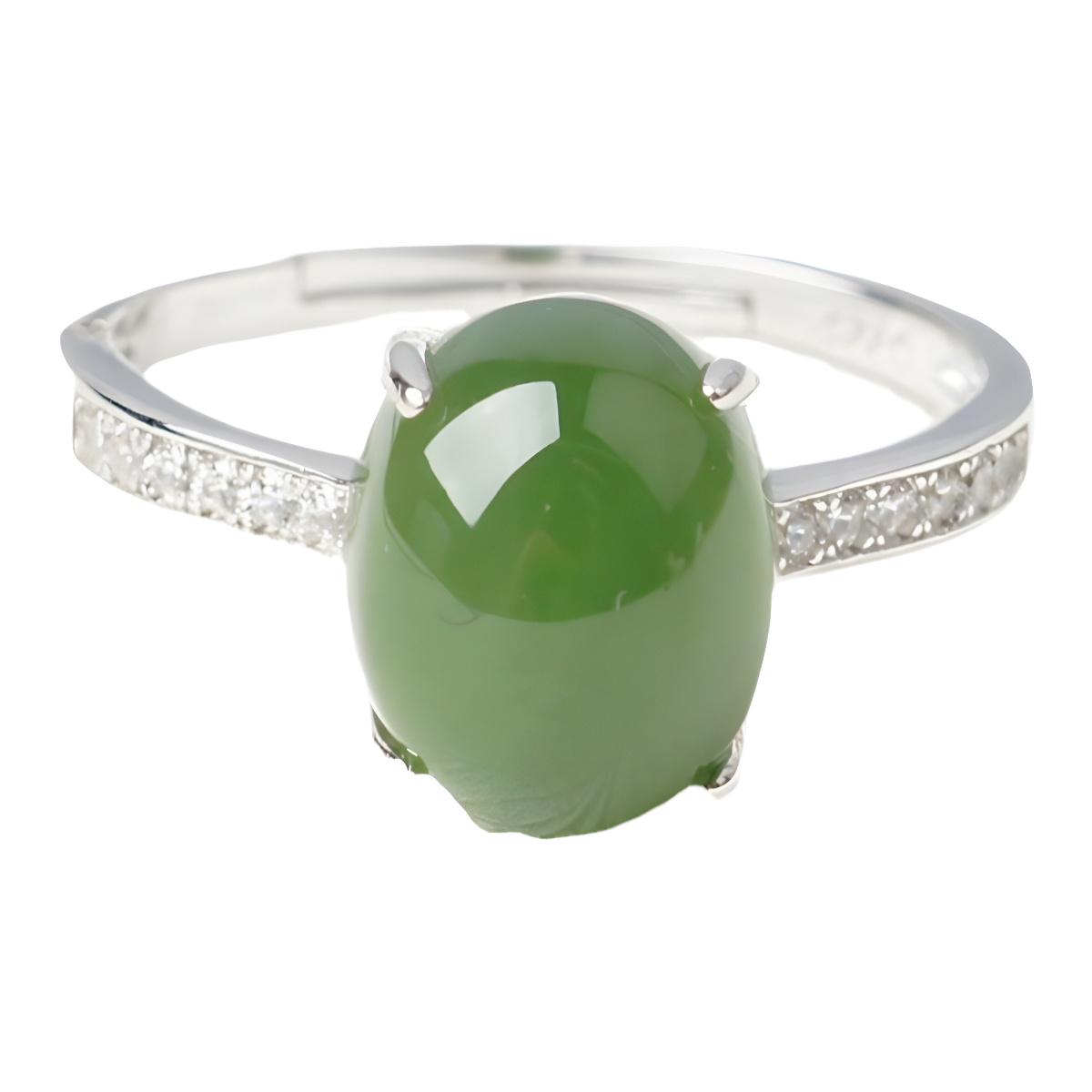 925 Sterling Silver Women s Ring with Inlaid Jasper and Natural Hetian Jade Adjustable Opening
925 Sterling Silver Women s Ring with Inlaid Jasper and Natural Hetian Jade Adjustable Opening