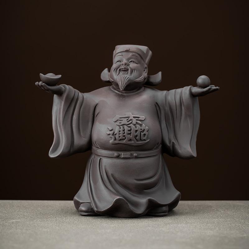 Purple sand God of Wealth ornament tea table ornament household Chinese lucky tea pet small ornament
Purple sand God of Wealth ornament tea table ornament household Chinese lucky tea pet small ornament