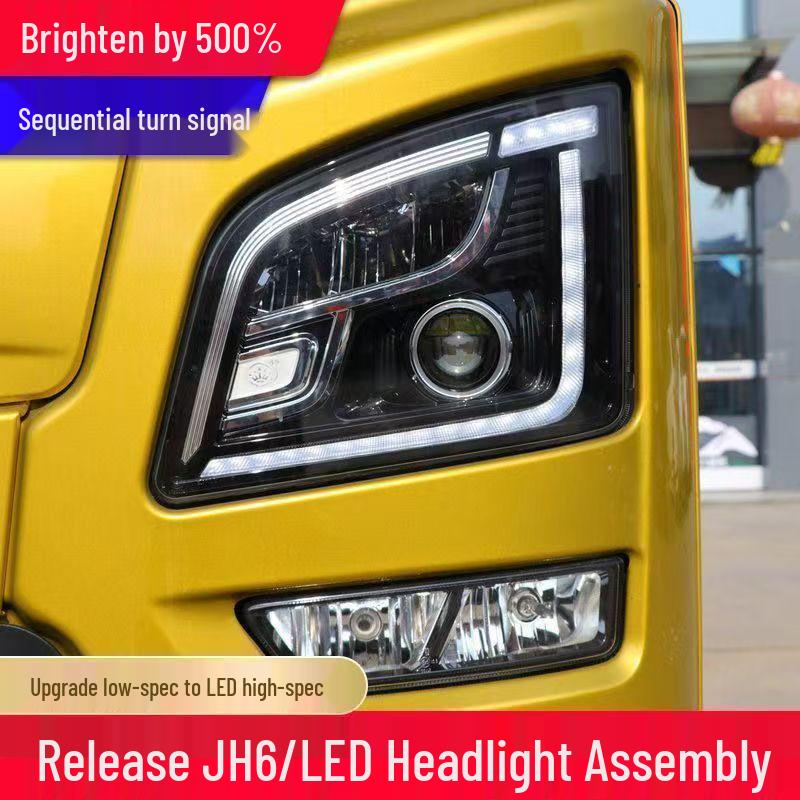 Jiefang JH6 Full LED Headlights: Super Bright Dual Projector with High Beam & Daytime Running Lights Ultra-bright Black Gold 799 Headlight Left
Jiefang JH6 Full LED Headlights: Super Bright Dual Projector with High Beam & Daytime Running Lights Ultra-bright Black Gold 799 Headlight Left