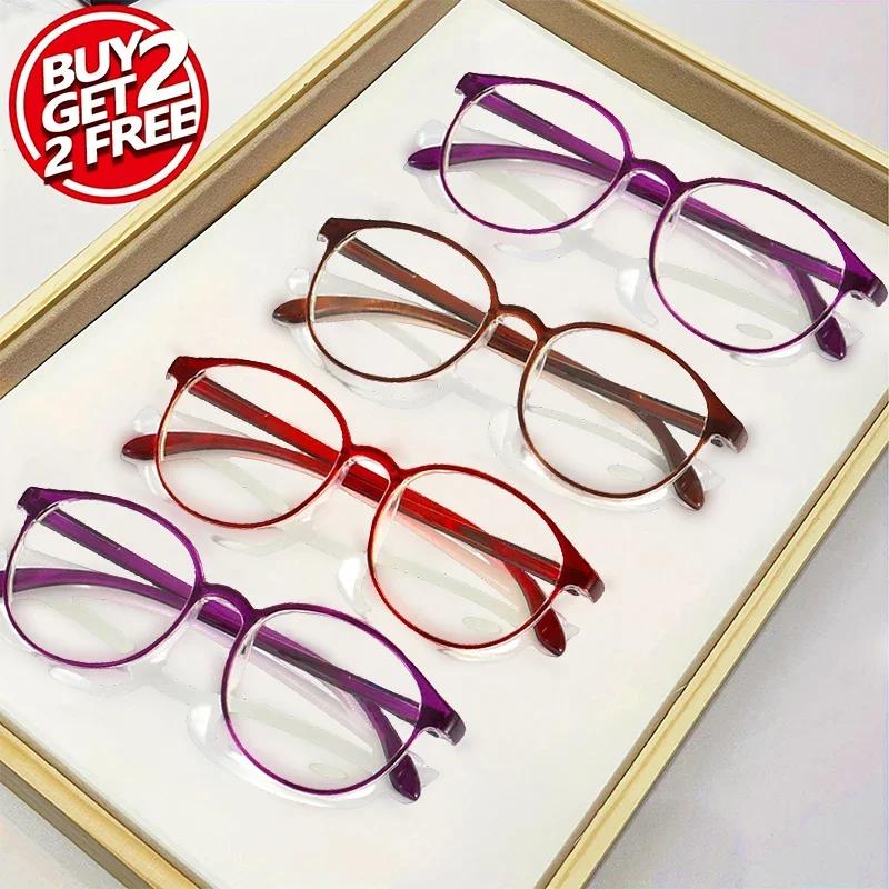 4 шт. Очки для чтения для людей среднего и пожилого возраста с защитой от синего света от 0 до +4,0 Комбинированный стиль, можно носить попеременно, Обычные очки 0 Anti Blue Light
4 шт. Очки для чтения для людей среднего и пожилого возраста с защитой от синего света от 0 до +4,0 Комбинированный стиль, можно носить попеременно, Обычные очки 0 Anti Blue Light