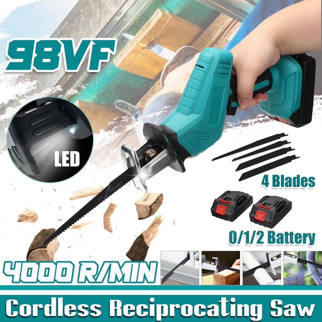 98VF 4000R/MN Cordless Reciprocating Saw with 1/2pc Li-ion Battery 4 Blades Portable Rechargeable Metal Wood Cutting Tool Green Only machine
98VF 4000R/MN Cordless Reciprocating Saw with 1/2pc Li-ion Battery 4 Blades Portable Rechargeable Metal Wood Cutting Tool Green Only machine