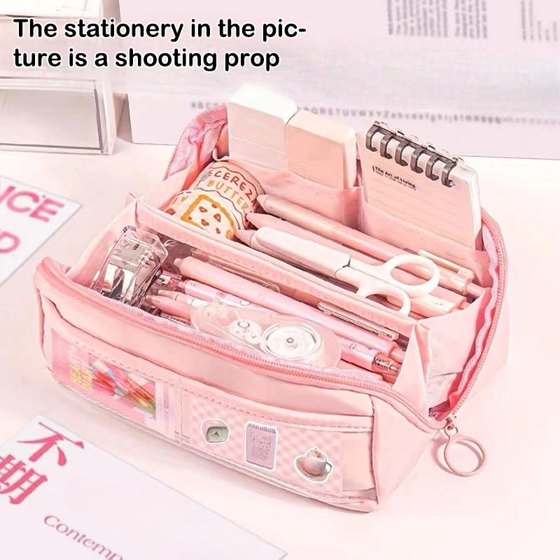 Сумка-пенал для школьников с большой вместимостью, многофункциональный пенал для мальчиков и девочек, держатель для канцелярских принадлежностей, подходящий пенал розовый
Сумка-пенал для школьников с большой вместимостью, многофункциональный пенал для мальчиков и девочек, держатель для канцелярских принадлежностей, подходящий пенал розовый