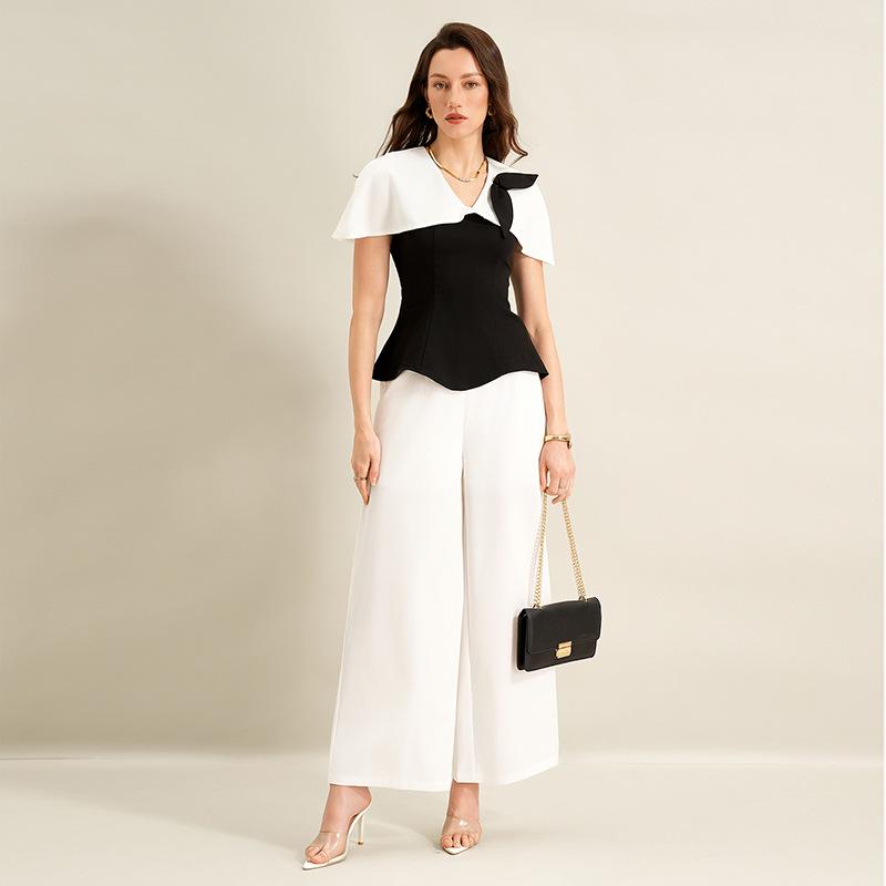 Elegant Black & White Color-Blocked Two-Piece Pantsuit for Women - Yiyi TikTok 2026 Spring/Summer Collection Medium чёрный/белый
Elegant Black & White Color-Blocked Two-Piece Pantsuit for Women - Yiyi TikTok 2026 Spring/Summer Collection Medium чёрный/белый