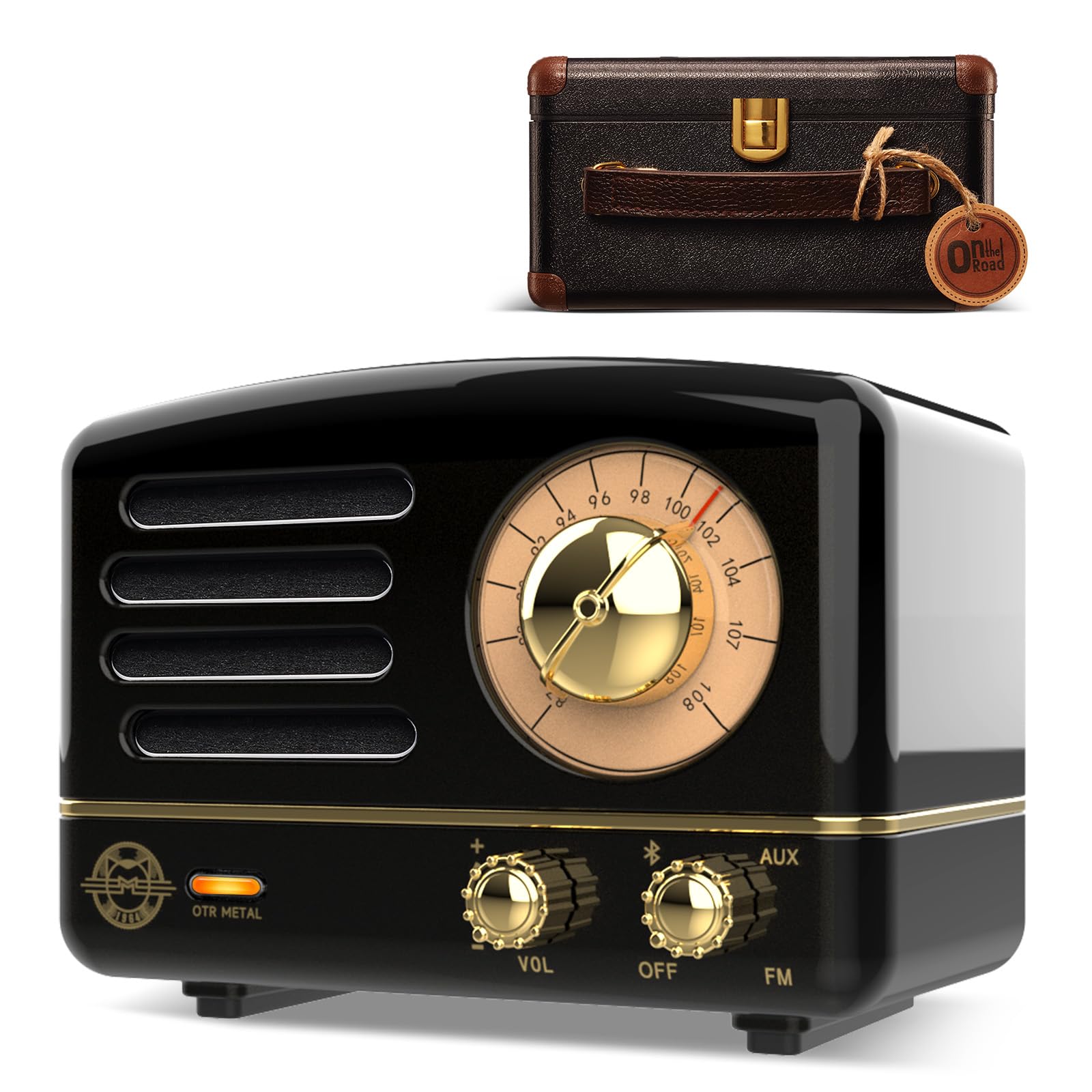 MUZEN OTR Металлический Bluetooth-динамик FM-радио Функция Звук (Портативная колонка) Совместимость/Качество AUX/Ручной размер/Ретро-стиль/Маленький/Беспроводной (черный)
MUZEN OTR Металлический Bluetooth-динамик FM-радио Функция Звук (Портативная колонка) Совместимость/Качество AUX/Ручной размер/Ретро-стиль/Маленький/Беспроводной (черный)