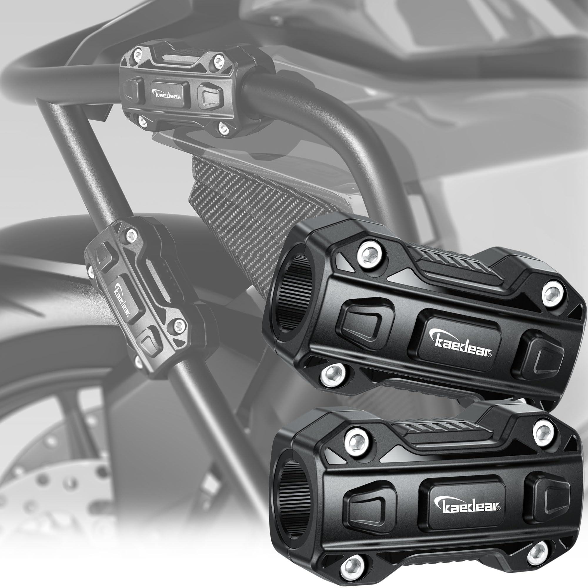 Kaedear Motorcycle Engine Guard Protector Cover - Fall and Scratch Prevention - Fits Pipe Diameter 22-25.4mm - Engine Guard Protector KDR-BHT1 (2 piec
Kaedear Motorcycle Engine Guard Protector Cover - Fall and Scratch Prevention - Fits Pipe Diameter 22-25.4mm - Engine Guard Protector KDR-BHT1 (2 piec