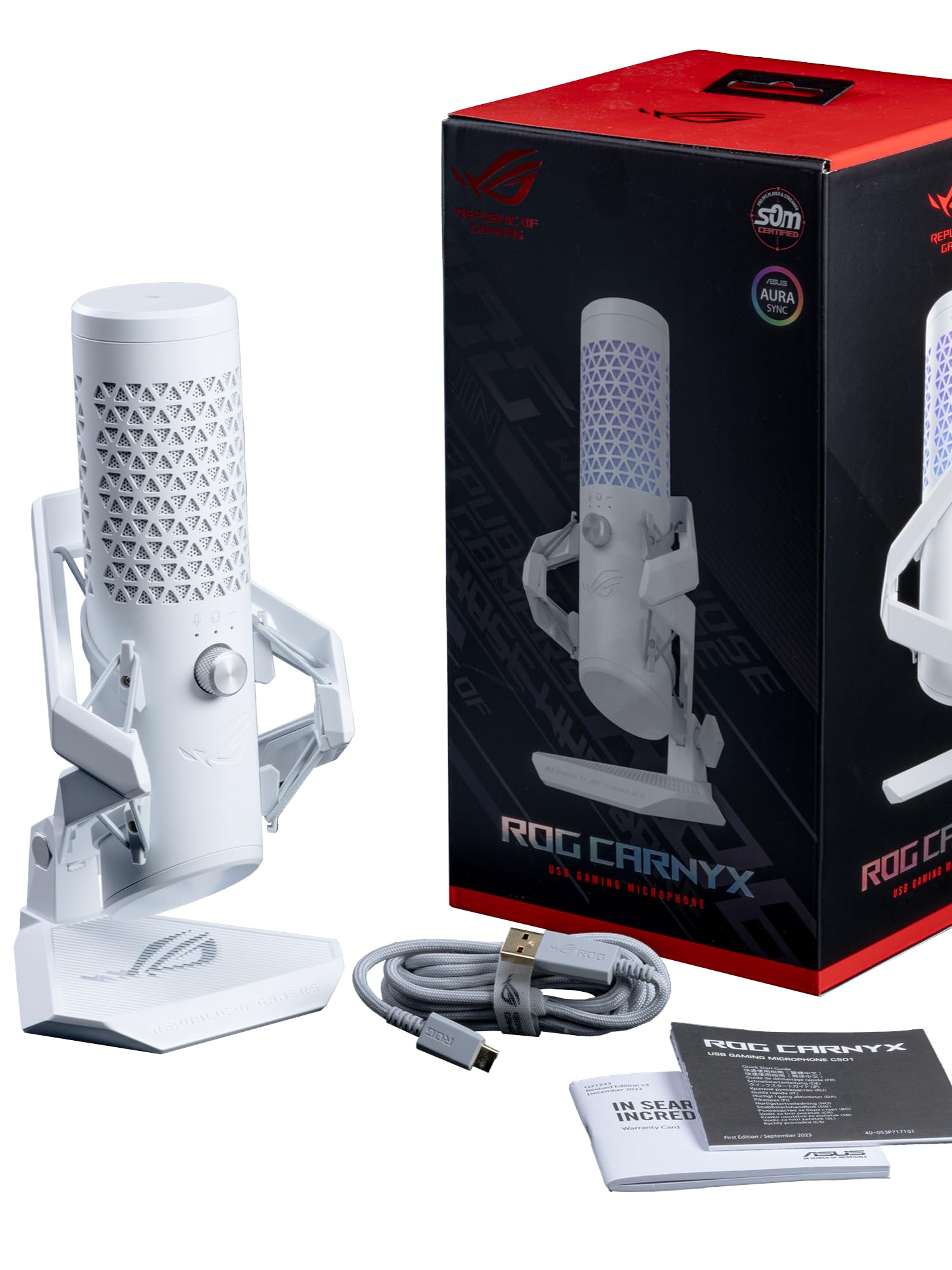 ASUS Professional Specification Cardioid Condenser Gaming Microphone C501 ROG Domestic Authorized Distributor Product CARNYX/WHT
ASUS Professional Specification Cardioid Condenser Gaming Microphone C501 ROG Domestic Authorized Distributor Product CARNYX/WHT