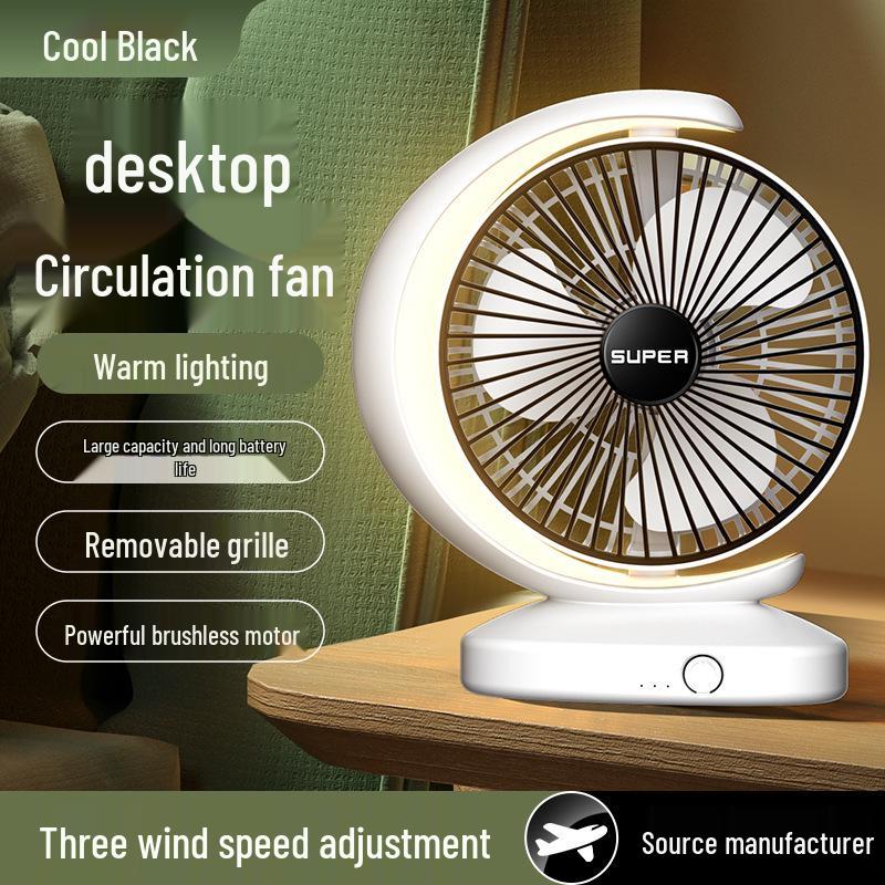 Portable USB Desk Fan with Ambient Light 6-Inch Crescent Fan холодний колір чорний
Portable USB Desk Fan with Ambient Light 6-Inch Crescent Fan холодний колір чорний