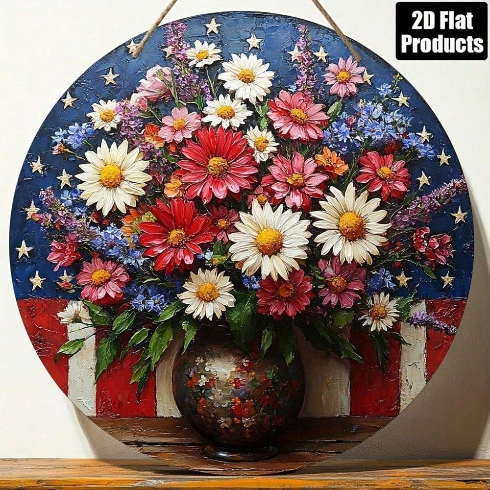 Rustic Wood American Flag Round Wall Art 8x8 Inch Patriotic Home Decor 2D Flat Metal Sign with Floral for Bar 20x20 різнокольоровий
Rustic Wood American Flag Round Wall Art 8x8 Inch Patriotic Home Decor 2D Flat Metal Sign with Floral for Bar 20x20 різнокольоровий