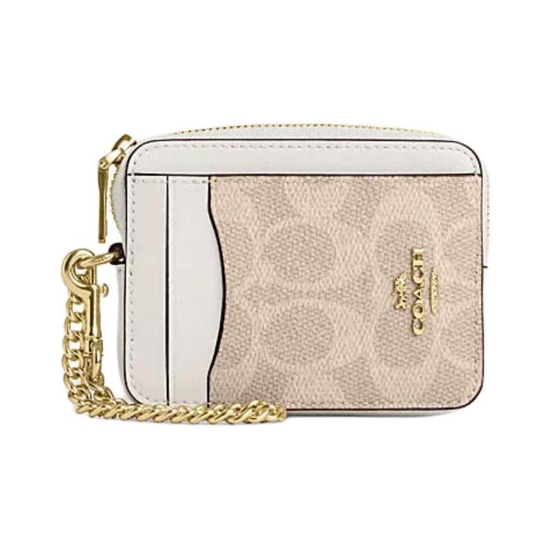 COACH card holder Zip Top Case 8 Brand logo metal zipper closure Artificial leather and recycled leather Women s sand Sand yellow and chalk white золотий
COACH card holder Zip Top Case 8 Brand logo metal zipper closure Artificial leather and recycled leather Women s sand Sand yellow and chalk white золотий