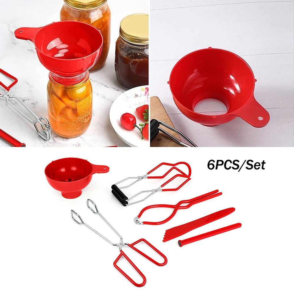 6Pcs Wide Mouth Canning Jar Lifter Kit Kitchen Gadgets Accessories for Wide or Regular Mouth Jars
6Pcs Wide Mouth Canning Jar Lifter Kit Kitchen Gadgets Accessories for Wide or Regular Mouth Jars
