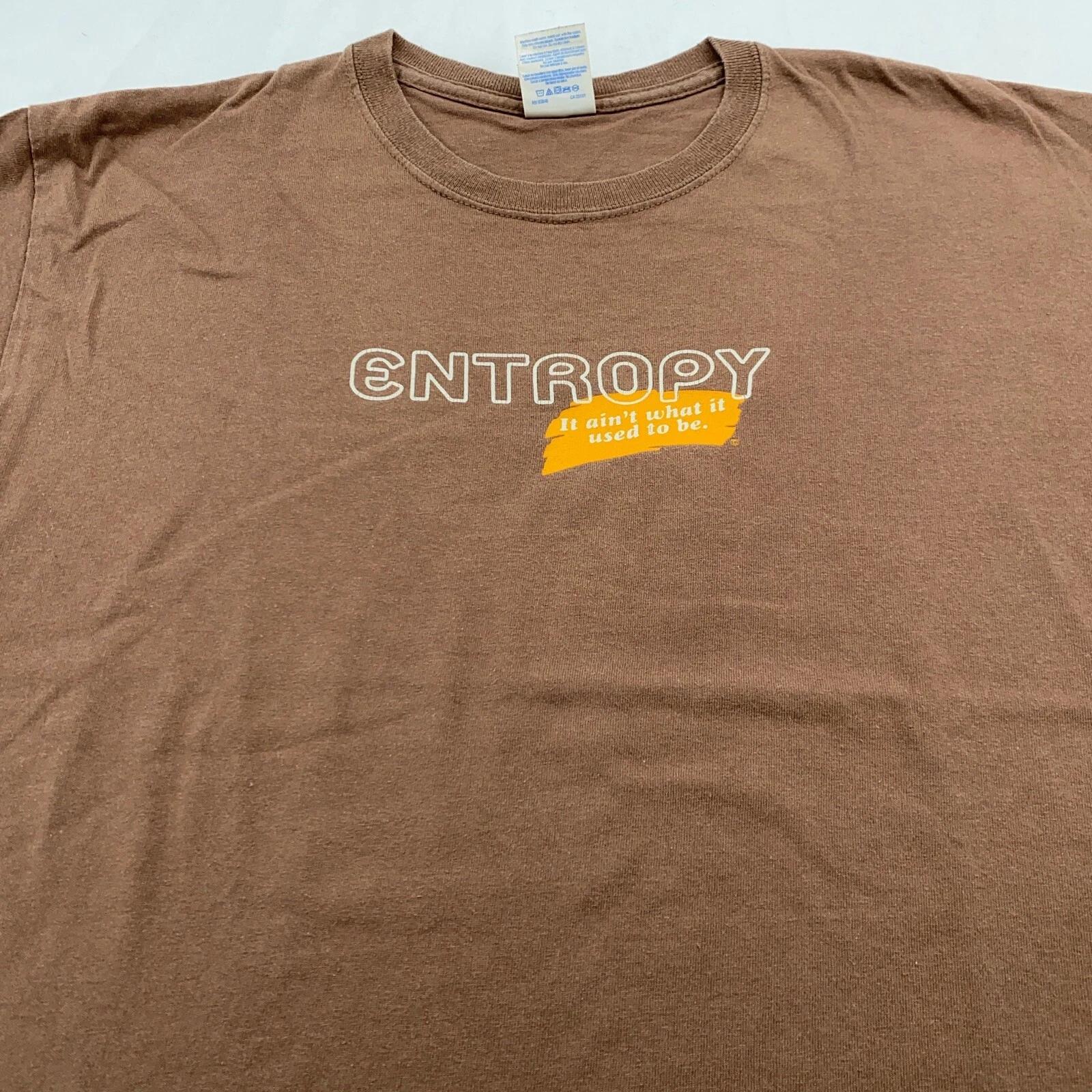 vintage ENTROPY IT AIN T WHAT IS USED TO BE T-Shirt MEDIUM/LARGE physics joke 2XL
vintage ENTROPY IT AIN T WHAT IS USED TO BE T-Shirt MEDIUM/LARGE physics joke 2XL