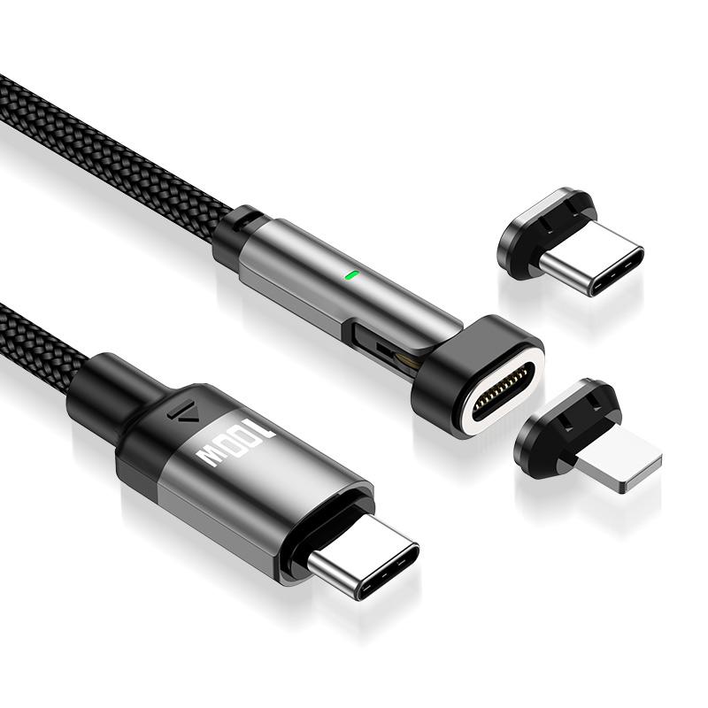 ENKAY 1m USB-C to Type C/iP 2-in-1 PD 100W/27W 180 Degree Rotation Magnetic Charging Cable
ENKAY 1m USB-C to Type C/iP 2-in-1 PD 100W/27W 180 Degree Rotation Magnetic Charging Cable
