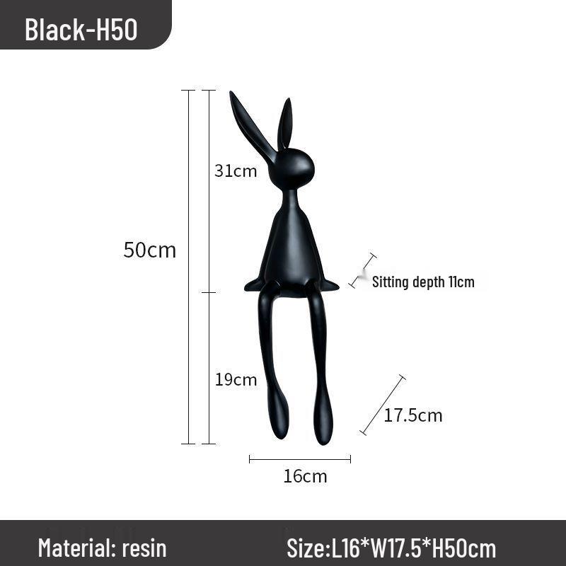 Элегантная черная статуэтка кролика: Украшение для сидячей позы для гостиной, прихожей, кабинета или шкафа
Элегантная черная статуэтка кролика: Украшение для сидячей позы для гостиной, прихожей, кабинета или шкафа