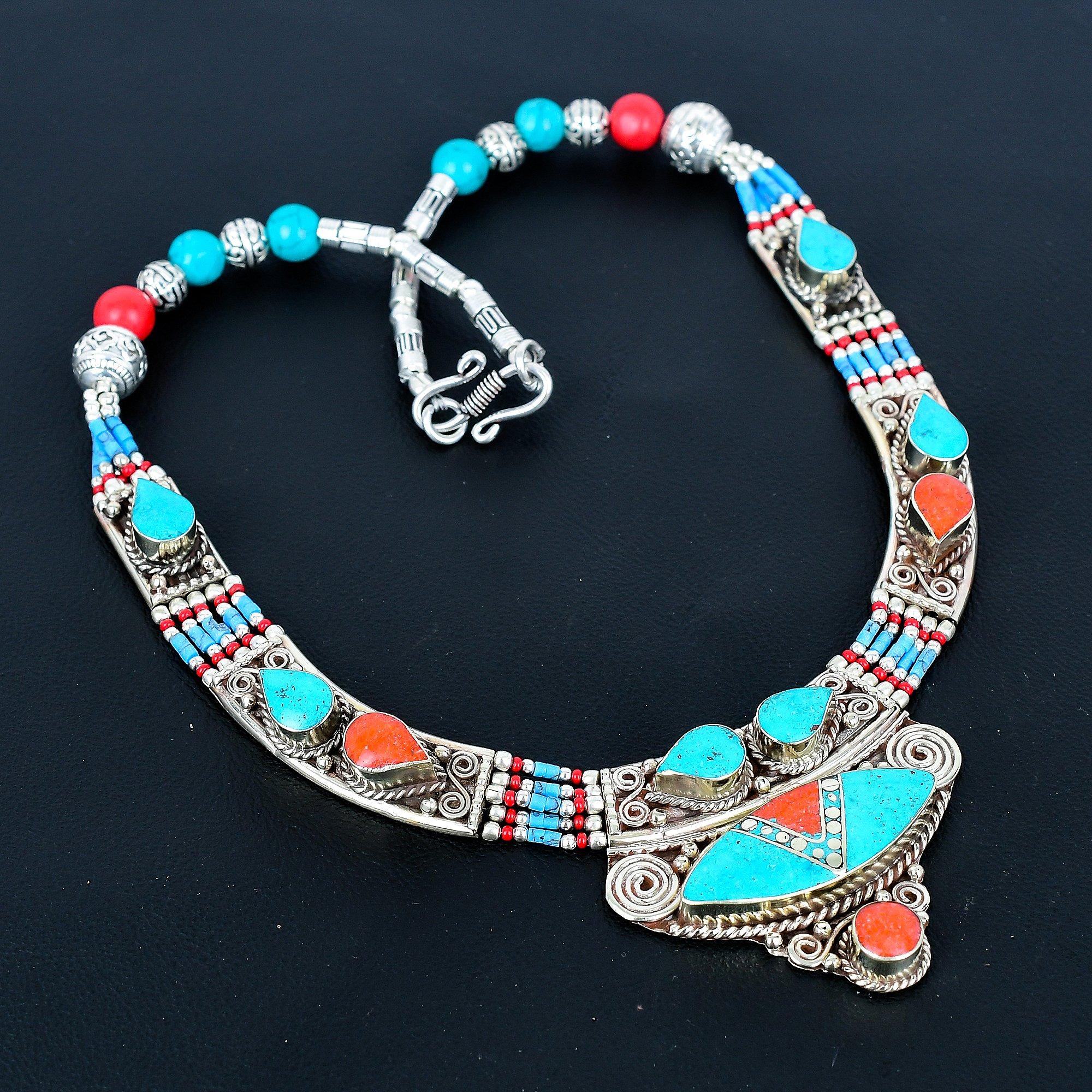 Бирюзовый, Коралл Ожерелье из стерлингового серебра 925 пробы Тибетское серебряное ожерелье Богемное антикварное ожерелье Украшения ручной работы Непальское ожерелье Подарок для жены 20 синий
Бирюзовый, Коралл Ожерелье из стерлингового серебра 925 пробы Тибетское серебряное ожерелье Богемное антикварное ожерелье Украшения ручной работы Непальское ожерелье Подарок для жены 20 синий