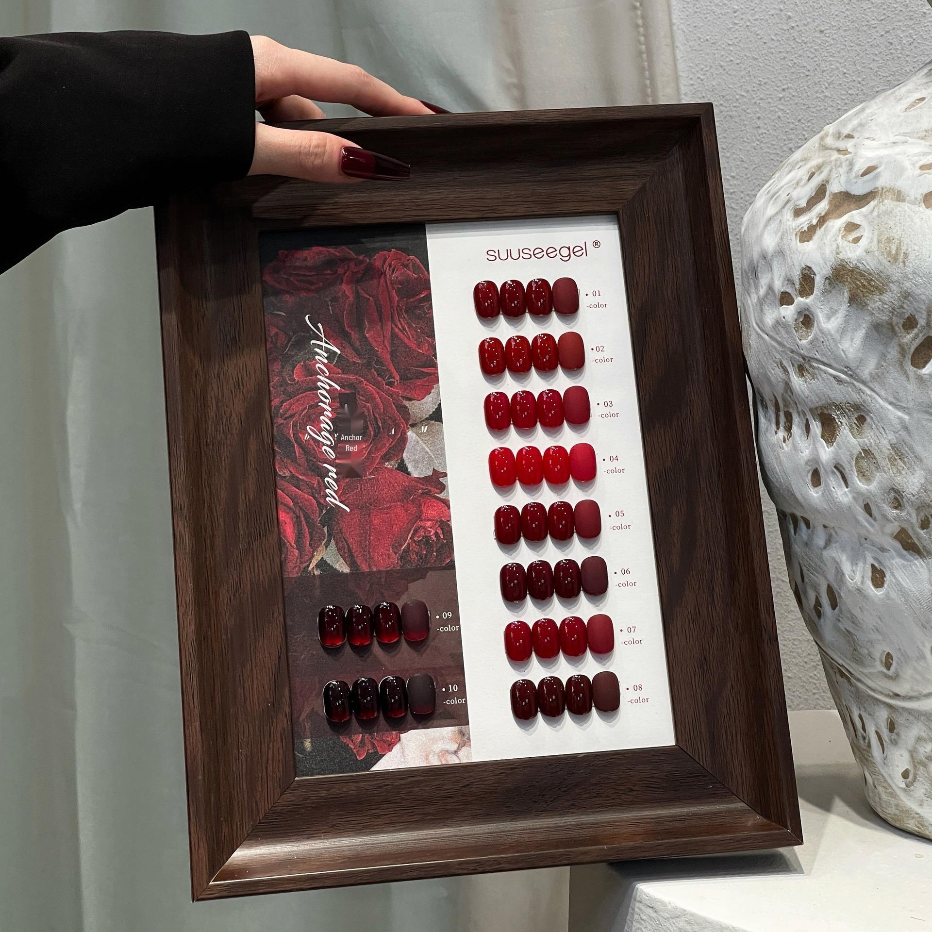 Ancola Red 10-Color Gel Nail Polish Set: 2024 Autumn/Winter Cherry Wine & New Year Reds
Ancola Red 10-Color Gel Nail Polish Set: 2024 Autumn/Winter Cherry Wine & New Year Reds