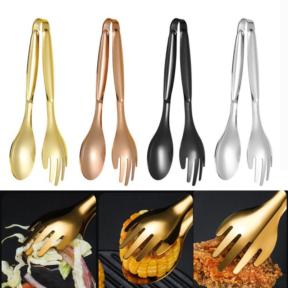 304 Stainless Steel Meat Salad Bread Serving Tongs Thickened Kitchen Accessories Household золотий
304 Stainless Steel Meat Salad Bread Serving Tongs Thickened Kitchen Accessories Household золотий