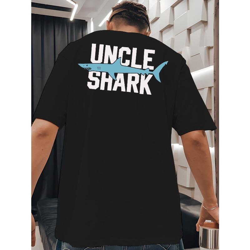 Мужская футболка с графическим принтом Uncle Shark с изображением акулы и надписью на спине - Дышащая, с круглым вырезом, коротким рукавом, повседневная и спортивная летняя футболка S чёрный
Мужская футболка с графическим принтом Uncle Shark с изображением акулы и надписью на спине - Дышащая, с круглым вырезом, коротким рукавом, повседневная и спортивная летняя футболка S чёрный