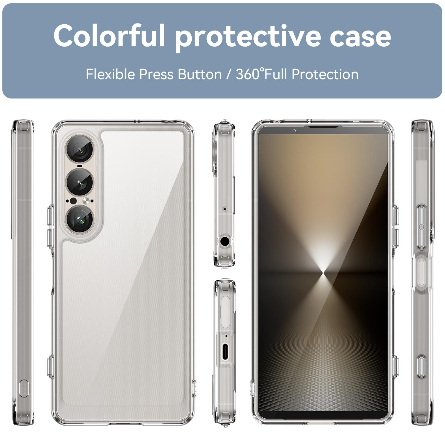 For Sony Xperia 1 VII Clear Phone Case WANLONFENG MF2 Series TPU Acrylic Cover with 2Pcs Tempered Glass Transparent
For Sony Xperia 1 VII Clear Phone Case WANLONFENG MF2 Series TPU Acrylic Cover with 2Pcs Tempered Glass Transparent