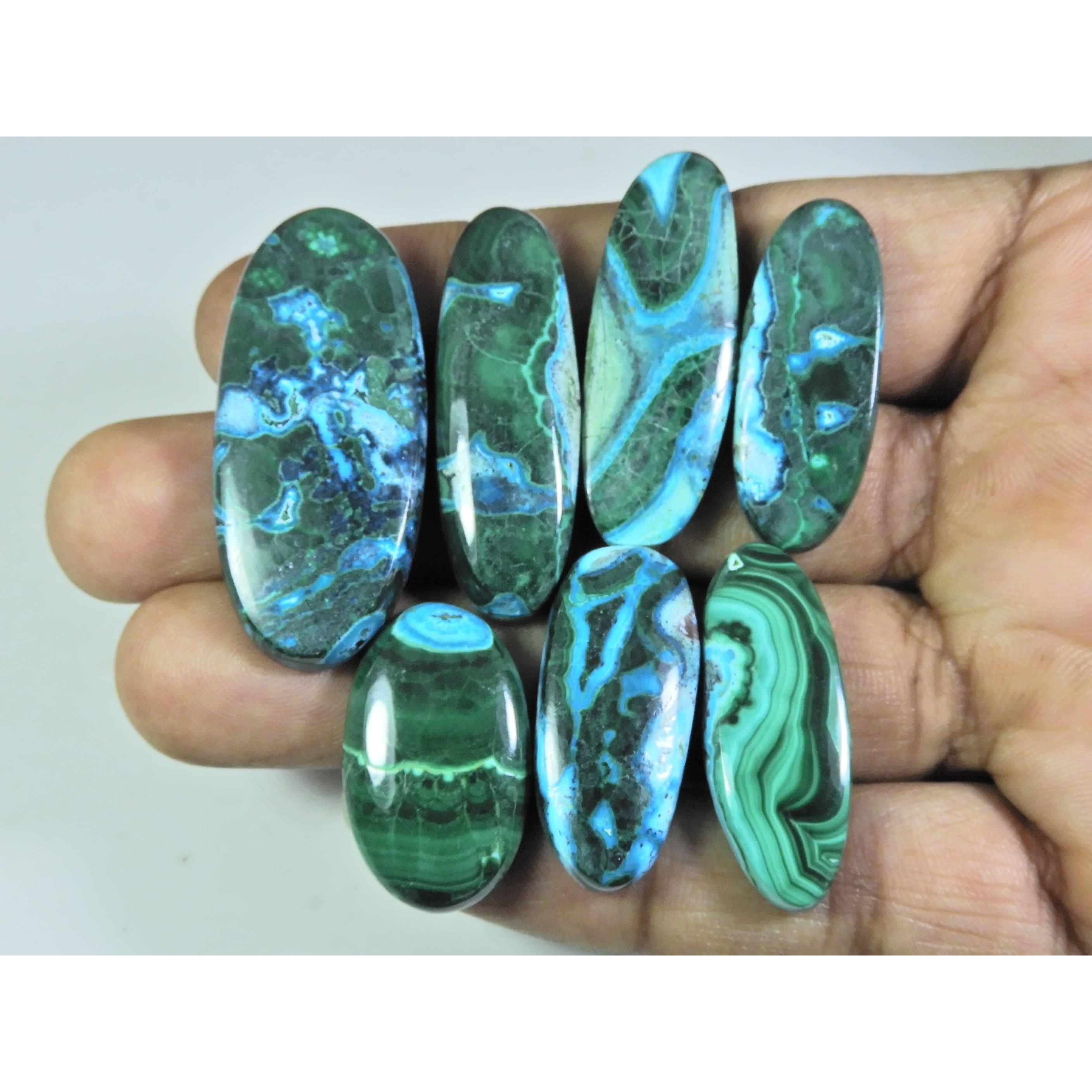 15X26-18X42MM Natural Chrysocolla Malachite Oval Cabochon Gemstone 07Pcs Lot C-151
15X26-18X42MM Natural Chrysocolla Malachite Oval Cabochon Gemstone 07Pcs Lot C-151
