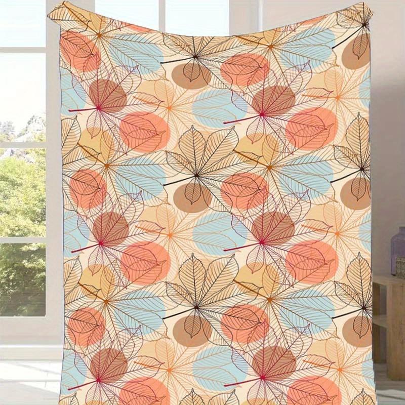 1pc Colorful Leaves Print Blanket, Soft Warm Throw Blanket Nap Blanket for Couch Sofa Office Bed Camping Travel, Multi-purpose Gift Blanket 130cmx150cm
1pc Colorful Leaves Print Blanket, Soft Warm Throw Blanket Nap Blanket for Couch Sofa Office Bed Camping Travel, Multi-purpose Gift Blanket 130cmx150cm