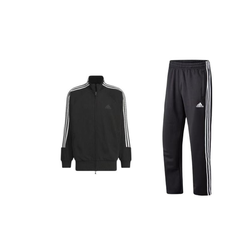 Adidas Retro Stand Collar Side Stripe Long Sleeve Jacket Comfortable Mid Waist Elastic Pants Casual Sports Suit Men suit Black TR30PR+JI6649 S
Adidas Retro Stand Collar Side Stripe Long Sleeve Jacket Comfortable Mid Waist Elastic Pants Casual Sports Suit Men suit Black TR30PR+JI6649 S