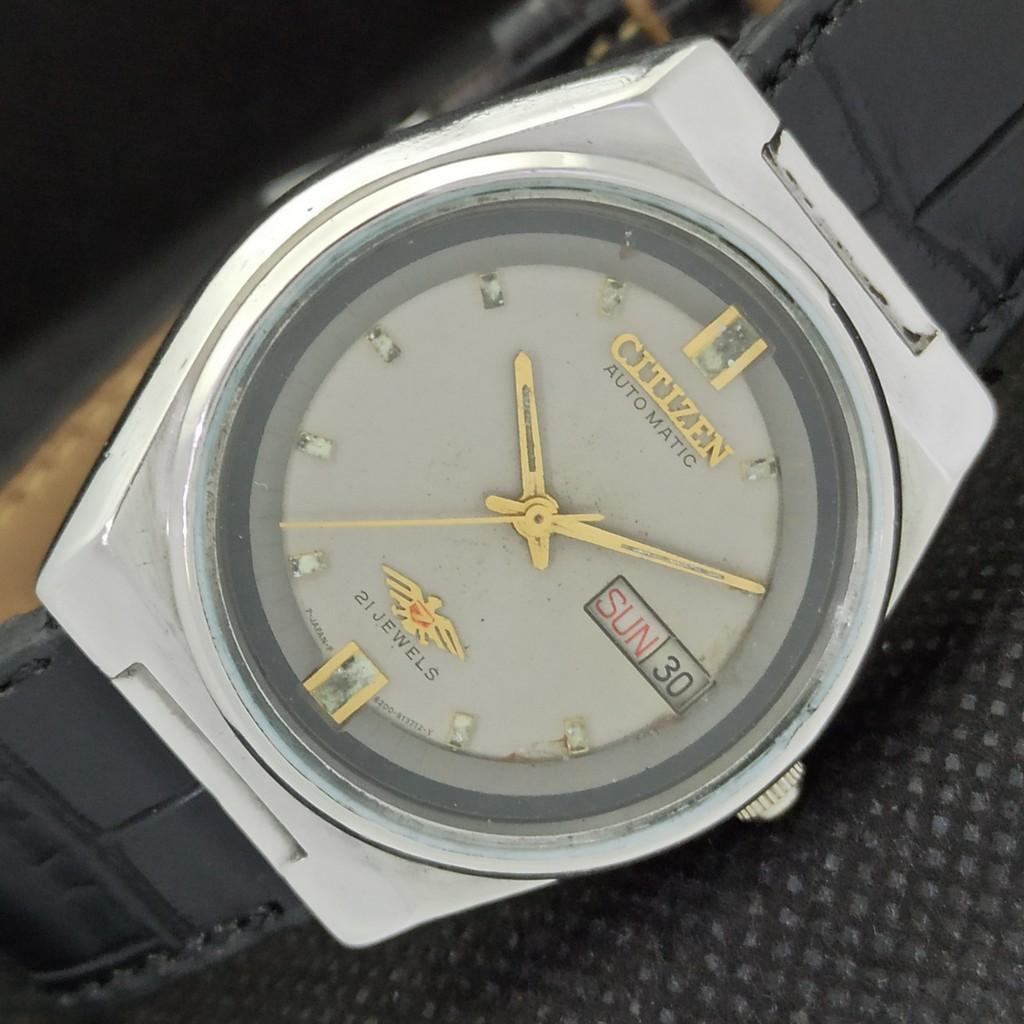 USED VINTAGE CITIZEN AUTO 8200 JAPAN MENS D/D ORIGINAL DIAL WATCH 551a-a291938-2 SKU551a-a291938
USED VINTAGE CITIZEN AUTO 8200 JAPAN MENS D/D ORIGINAL DIAL WATCH 551a-a291938-2 SKU551a-a291938