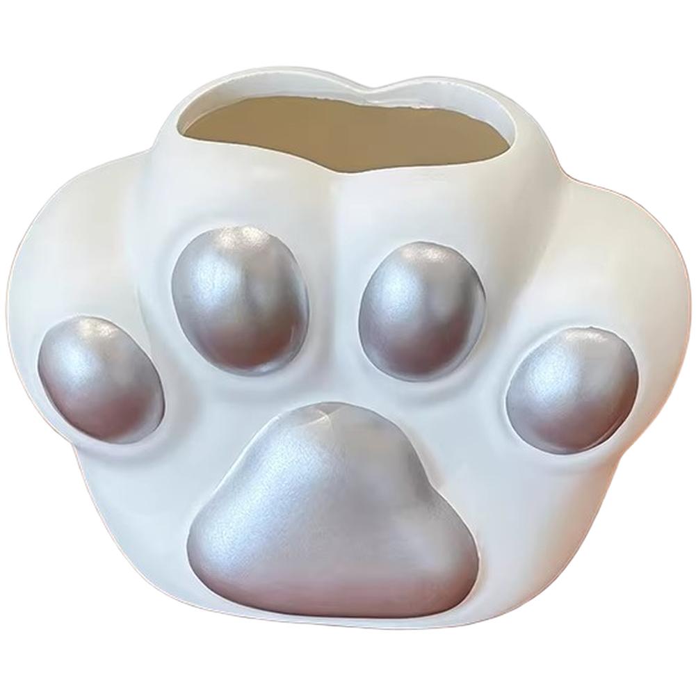Resin Cat Paw Flower Pot for Tabletop Decor Modern For Home Office Vase 15.5x9.3x11.5cm Compact Artistic Design срібний
Resin Cat Paw Flower Pot for Tabletop Decor Modern For Home Office Vase 15.5x9.3x11.5cm Compact Artistic Design срібний