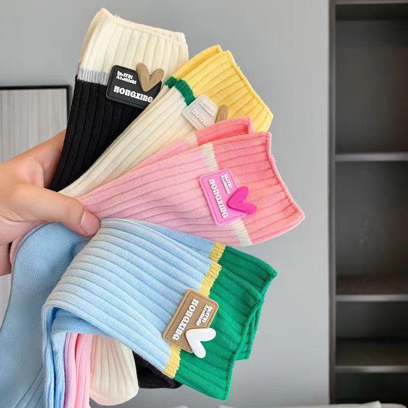 Dopamine Color Scheme Women s Mid-Calf Cotton Socks - Trendy Two-Tone Summer Style One Size морская волна
Dopamine Color Scheme Women s Mid-Calf Cotton Socks - Trendy Two-Tone Summer Style One Size морская волна