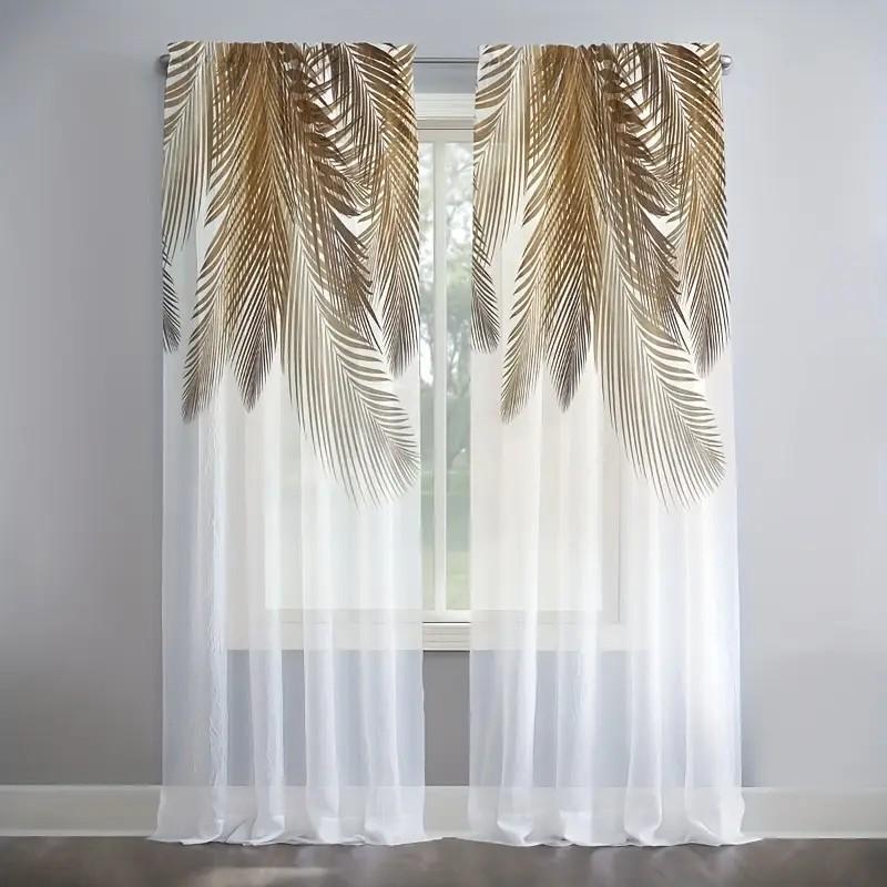 2pcs Golden Palm Coconut Leaf Curtains: Suitable for balcony/vacation style tropical feel pole type gauze curtains 100*130 Rod Pocket 1pcs
2pcs Golden Palm Coconut Leaf Curtains: Suitable for balcony/vacation style tropical feel pole type gauze curtains 100*130 Rod Pocket 1pcs