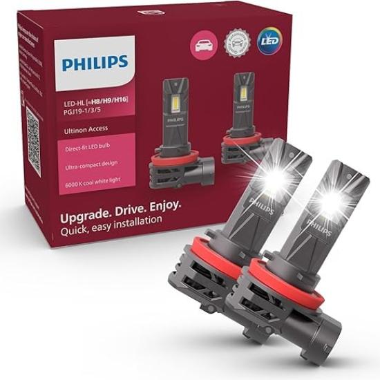 Philips H8 H9 H16 LED fog lamps with new vehicle inspections and low beam vehicle 6000K Automotive bulbs Same size as halogen bulbs Easy to install
Philips H8 H9 H16 LED fog lamps with new vehicle inspections and low beam vehicle 6000K Automotive bulbs Same size as halogen bulbs Easy to install