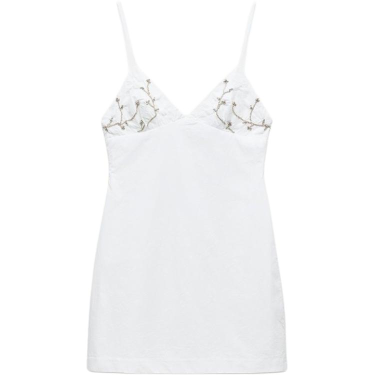 Zara Solid Color Simple Waist-Defined Short Camisole Dress Women dresses White 0881365-250 L
Zara Solid Color Simple Waist-Defined Short Camisole Dress Women dresses White 0881365-250 L