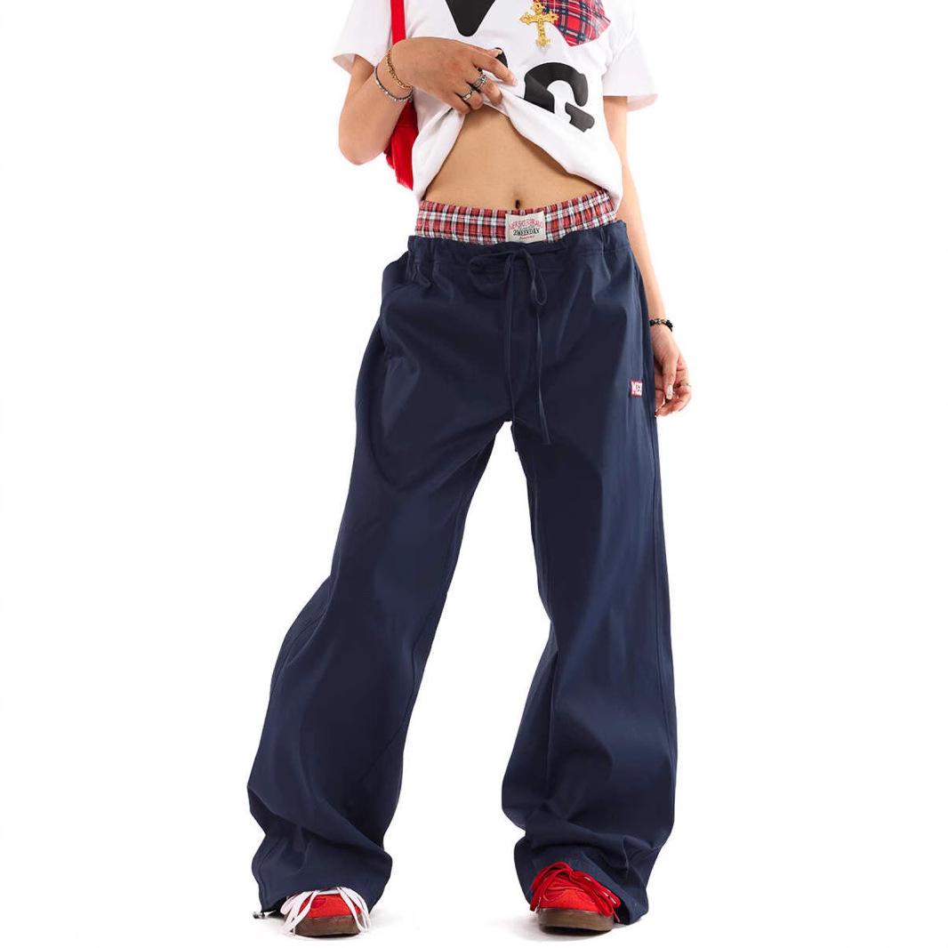 Retro Double Waist Patchwork Gingham Cargo Pants for Women - Spring/Autumn Trendy Casual Two-Piece Look S темно-синього кольору
Retro Double Waist Patchwork Gingham Cargo Pants for Women - Spring/Autumn Trendy Casual Two-Piece Look S темно-синього кольору