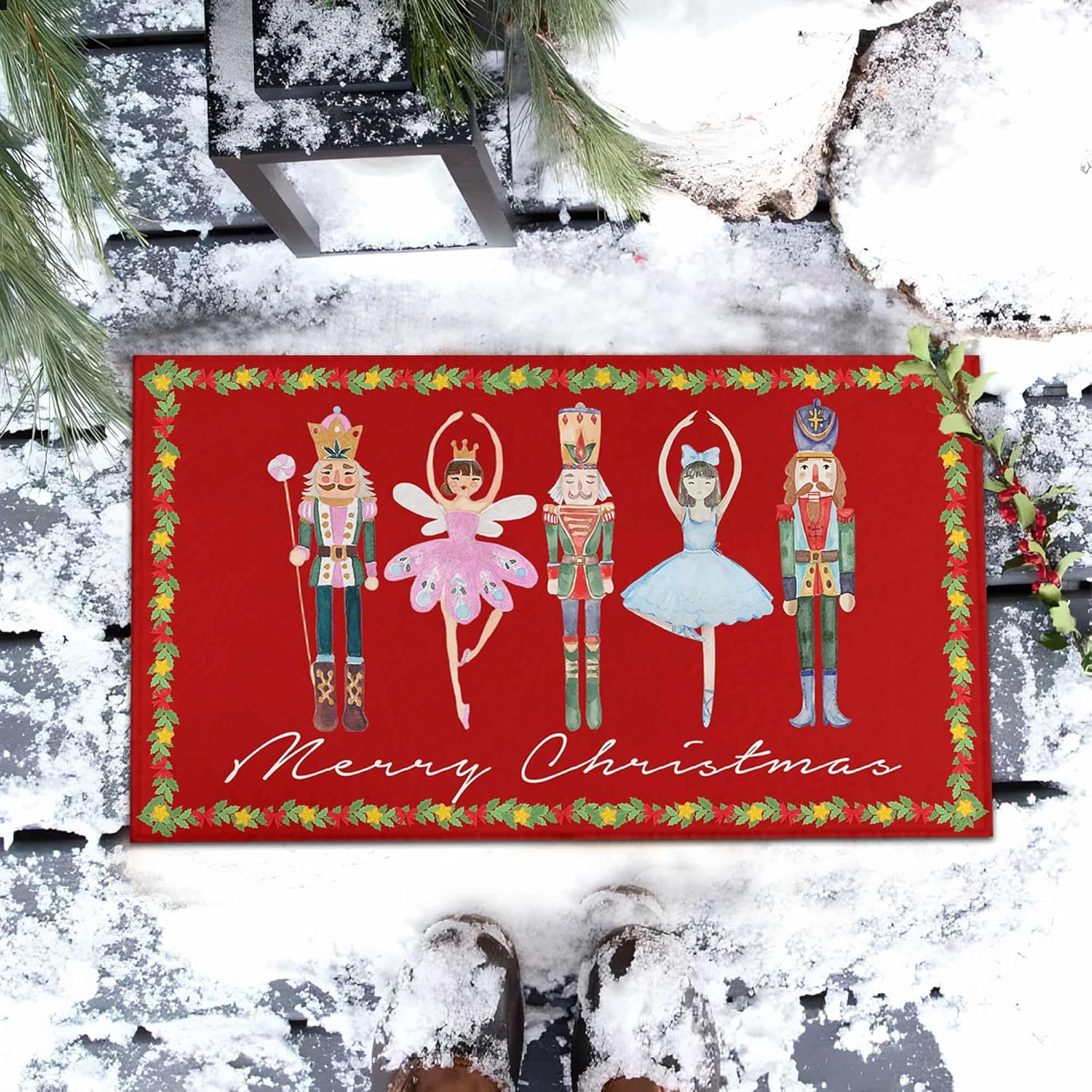 VIKAMA Red Walnut Decorative Door Mat for Christmas Happy Family Decor - Indoor and Outdoor Slip-resistant Entrance Carpet 40x60cm 16x24inch
VIKAMA Red Walnut Decorative Door Mat for Christmas Happy Family Decor - Indoor and Outdoor Slip-resistant Entrance Carpet 40x60cm 16x24inch